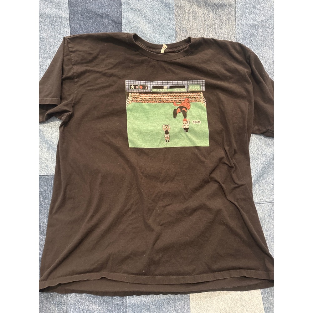 Alstyle Mike Tysons Punch-Out NES Retro Gaming Graphic T-Shirt Mens XXL Black
